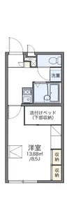 レオパレスラ ボヌール【108号室】の間取り