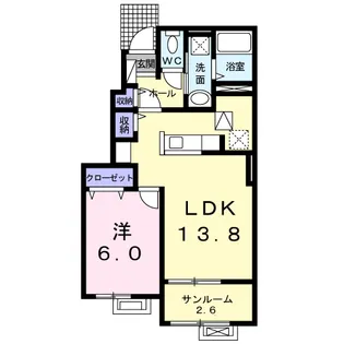 フェスティナ・レンテ【1階】の間取り