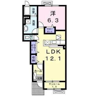 シェーン・ドルフⅠ【1階】の間取り