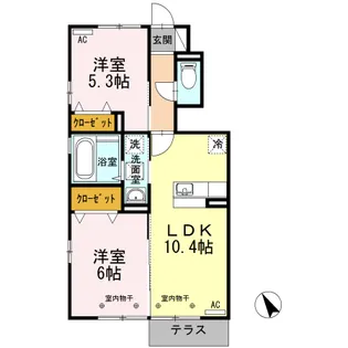 フェリーチェ【1階】の間取り