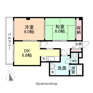 富山県富山市旅籠町【マンション】の間取り