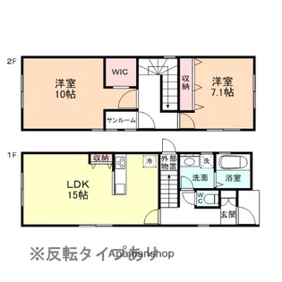 富山県富山市婦中町宮ケ島【一戸建】の間取り