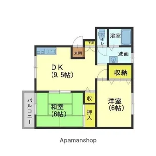 メルエ・ド・ファン【2階】の間取り
