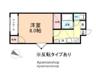 コーポウィンズD棟【2階】の間取り