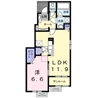 DK A&K Ⅱ【1階】の間取り