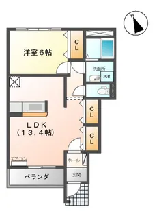 サニーハイム【1階】の間取り