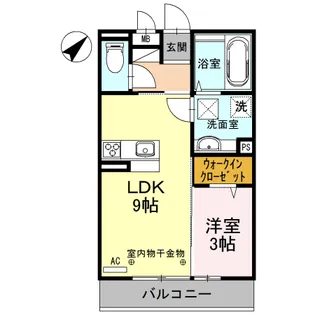ブランズ北魚津【308号室】の間取り