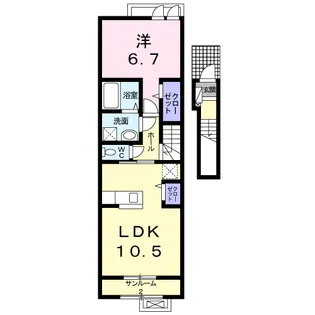 ASUNTO(アサント)【2階】の間取り