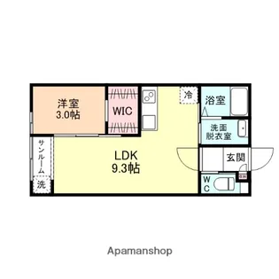 FIRST SQUARE A棟【1階】の間取り