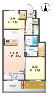 ボスコ ヴェルデ【1階】の間取り