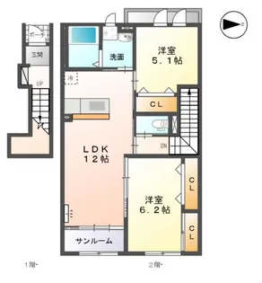 ライブリー・TM【2階】の間取り