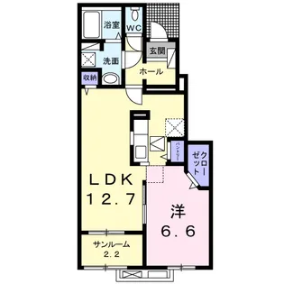 ディープ リヴィール【1階】の間取り