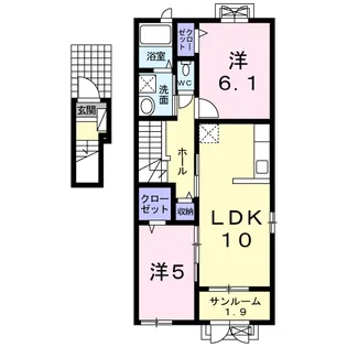サニーⅢ【2階】の間取り