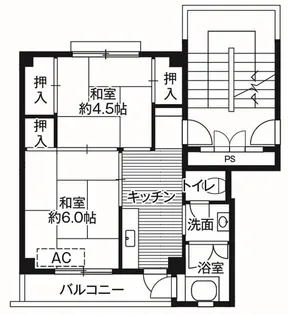 ビレッジハウス仏田1号棟【0105号室】の間取り