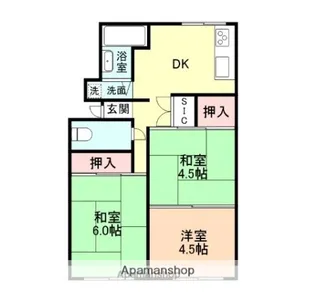 シンフォニー石坂Ⅰ【2階】の間取り