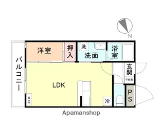 AQUE・粟島【1階】の間取り