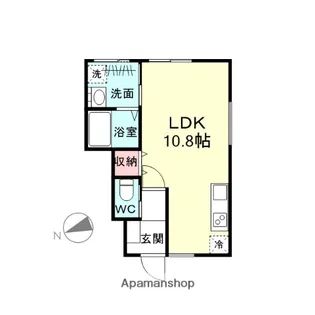 エアスト豊丘【102号室】の間取り