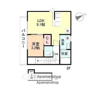BASE稲荷元町【2階】の間取り
