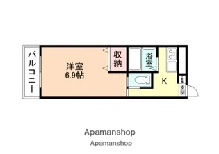 ハイツ栄里【1階】の間取り