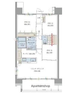 サーパス富山三番町レジデンス【14階】の間取り