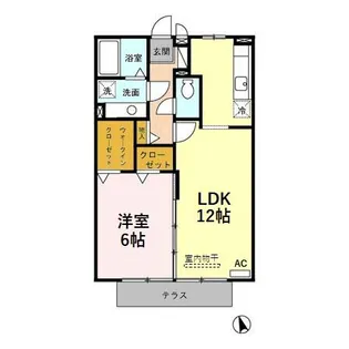 ルシエル【1階】の間取り