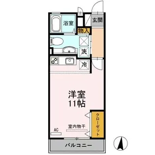 グランドスワード寺町【105号室】の間取り