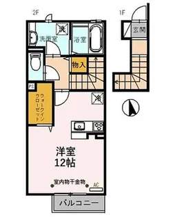 SUNNY SIDE RIVER【2階】の間取り