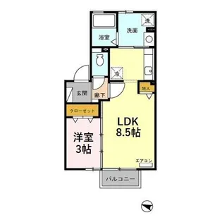 ディールームときわ台 A【2階】の間取り