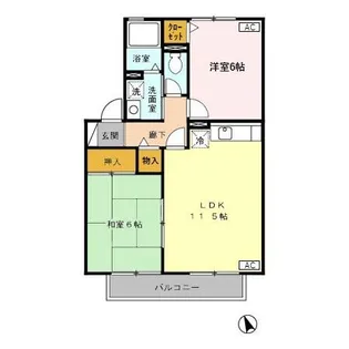 ガーラ B【2階】の間取り