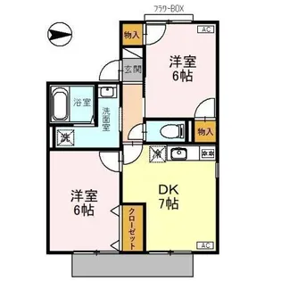 トゥインクル根塚【1階】の間取り