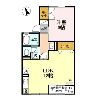 セジュール上小泉 B【203号室】の間取り