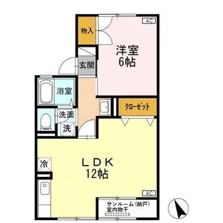 セジュール上小泉 A【2階】の間取り