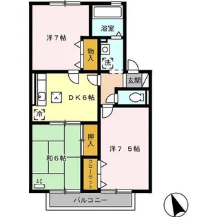 ヴィルヌーブ経堂 A棟【1階】の間取り