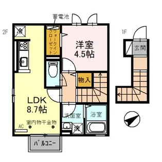 アバンウェル本江【2階】の間取り