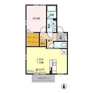 リシェス・オカザキⅢ B【1階】の間取り