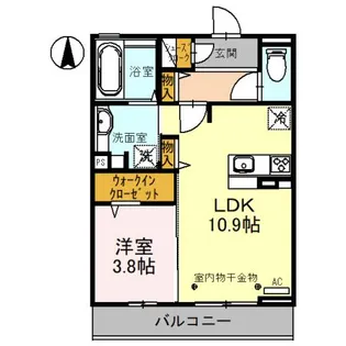フローリッシュ【2階】の間取り