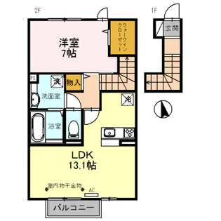 グラン ストリーツ A【2階】の間取り
