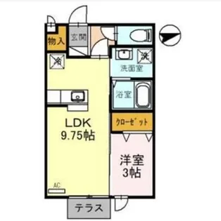 ル・シエル花園【1階】の間取り