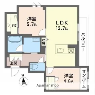 シャーメゾン アトリエ—ル【2階】の間取り