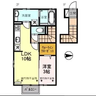 富山県富山市黒崎【アパート】の間取り