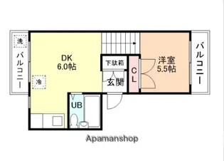 サニークレストますだ【2階】の間取り