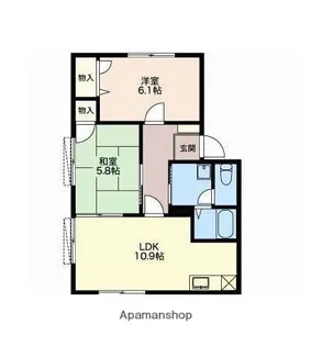 シェソワC【1階】の間取り