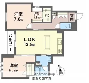 SHAMAISON神通町【3階】の間取り