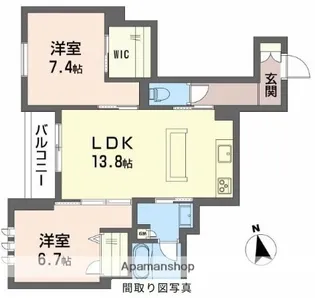 SHAMAISON神通町【1階】の間取り