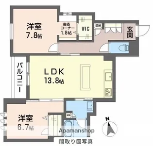 SHAMAISON神通町【2階】の間取り