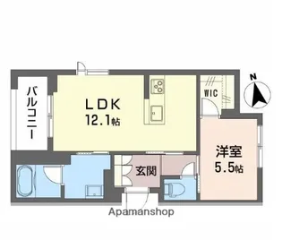SHAMAISON神通町【2階】の間取り