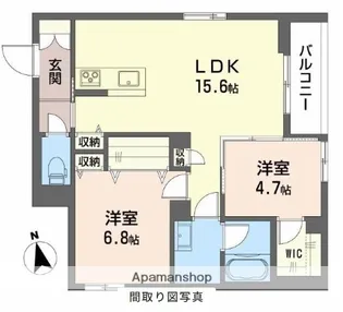 SHAMAISON神通町【3階】の間取り