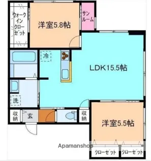 M&Y下冨居【2階】の間取り