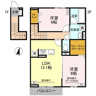 ウェルモート曙町【2階】の間取り