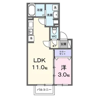 ブライトコート陽【205号室】の間取り